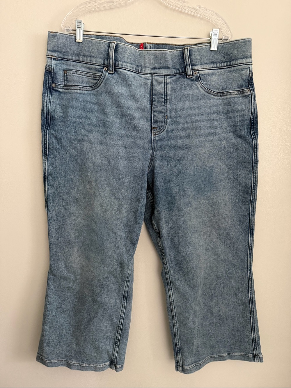 SPANX Blue Pull On Flare Leg Stretch Denim Shaping Jeans -Women's Plus Size 3XP